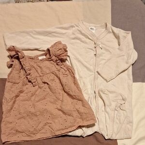H&M bundle! Dusty pink and light pink 4-6 months shirt and onesie